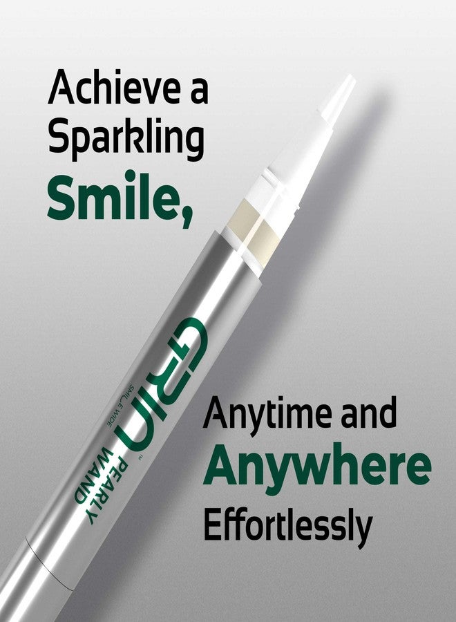 GRIN Pearly Wand Teeth Whitening Pen-2ml | Instant Whitening Gel Pen for White Smile | Whiter Teeth Enamel Safe, Fresh Breath, Removes Stains from Coffee Tea Wine Pan Masala Gutka Tobacco - Image 2